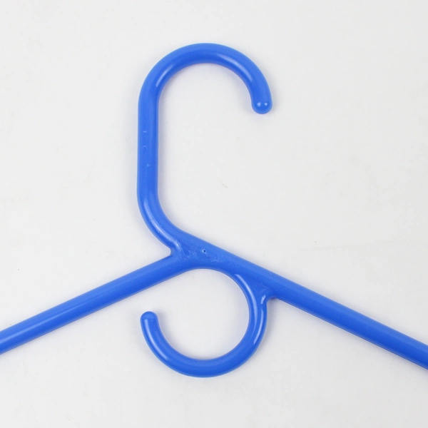 Set of 10 Blue Plastic Clothes Hangers Closet Storage