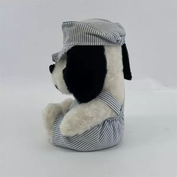 Vintage Peanuts Snoopy Train Engineer Plush Toy 9"