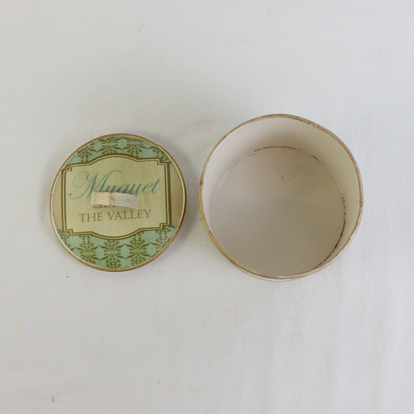 Vintage Muguet Lily of The Valley Round Tin Canister 5"x4" Empty