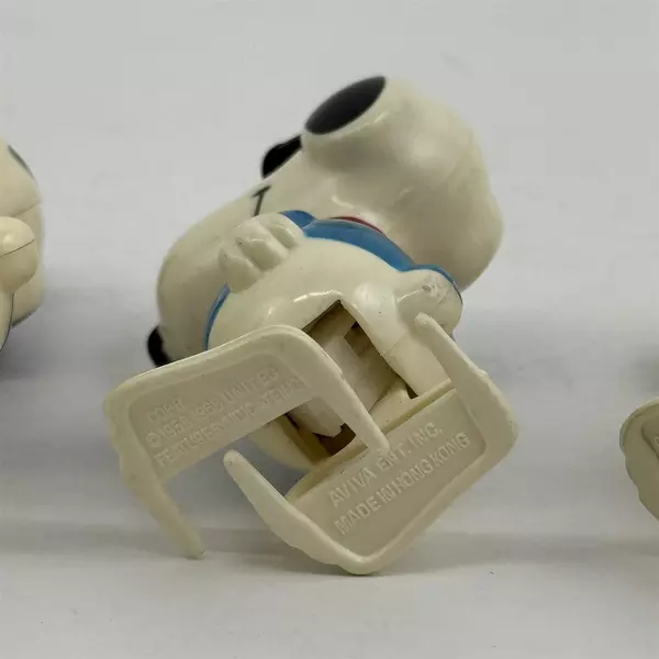 Lot of 3  Vtg Aviva Peanuts  Snoopy Wind Up Toys Joe Cool Bride Groom Snoopy