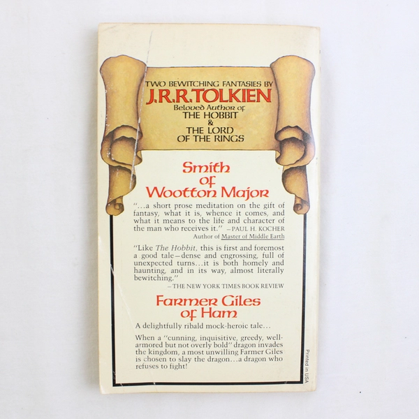 Smith of Wootton Major & Farmer Giles of Ham By J.R.R. Tolkien PB 1975