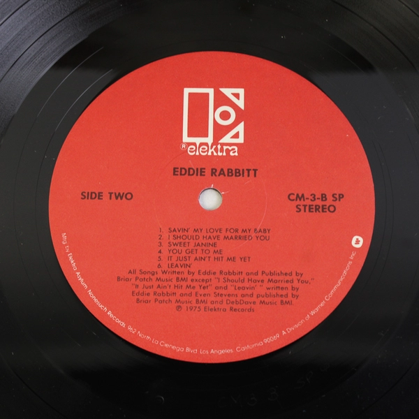 Eddie Rabbitt - Eddie Rabbitt 12" Record 1975 Elektra Country 33 RPM