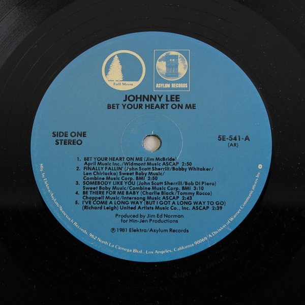 Johnny Lee Bet Your Heart On Me LP