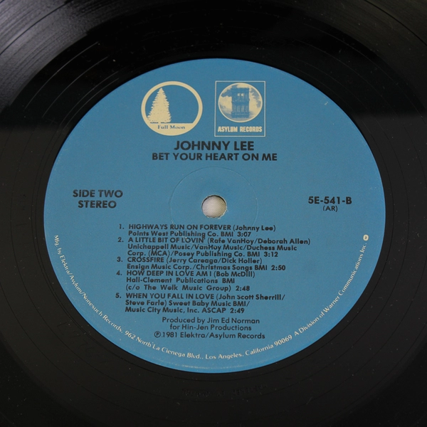 Johnny Lee Bet Your Heart On Me LP