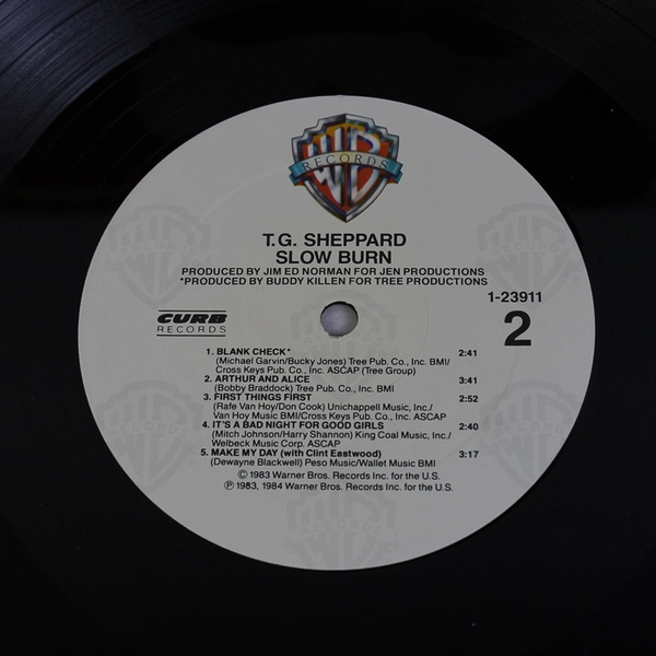 T. G. Sheppard Slow Burn Vinyl LP Record Album