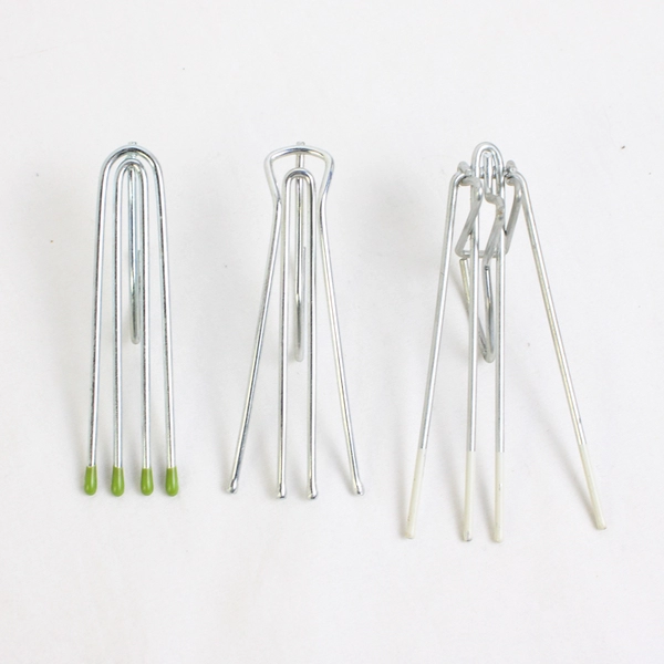 Lot of 16 Stainless Steel 4-Prong Pleater Curtain Drapery Hooks