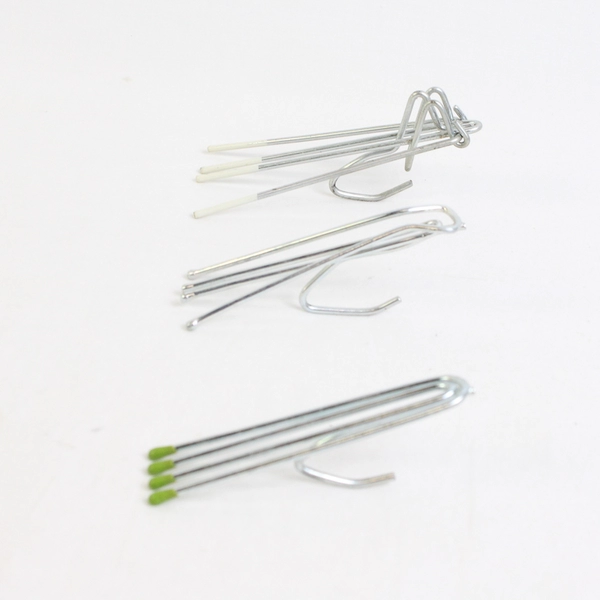 Lot of 16 Stainless Steel 4-Prong Pleater Curtain Drapery Hooks