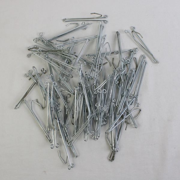 Lot of 63 Stainless Steel Slip-on Curtain Drapery Hooks