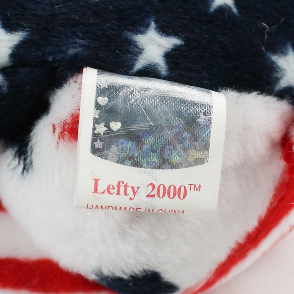 Ty Beanie Babies Lefty 2000 Red/White/Blue Donkey With Tags Plush Toy