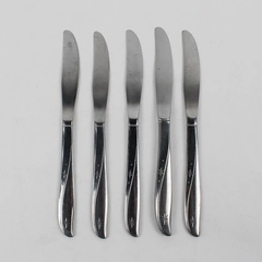 Lot Of 5 Oneida Silver Twin Star (Stainless) Flatware Dinner Knives 9.75" Long