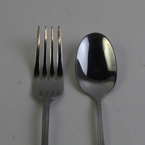 Lot Of 4 Oneida Silver Dover (Stainless) Flatware 3 Soup Spoons & 1 Dinner Fork