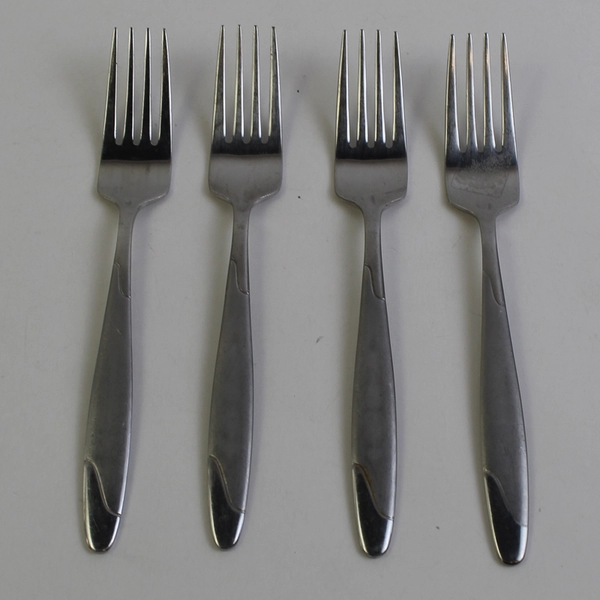 Lot Of 4 Oneida Silver OHS318 (Stainless) Flatware Salad Forks 6.75" Long
