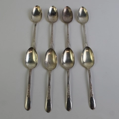 Lot Of 8 WM Rodgers IS Overlaid Flatware Dinner Spoons 7.5" Long