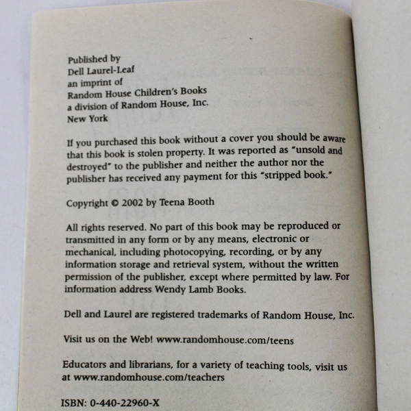 Falling From Fire by Teena Booth 2002 Paperback - Good Condition