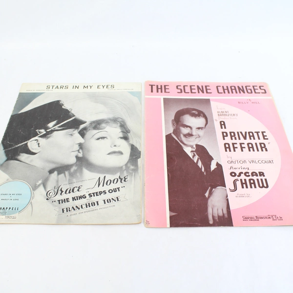 Lot Of 6 Vintage Sheet Music 1936 Stars In My Eyes The Scene Changes Gone