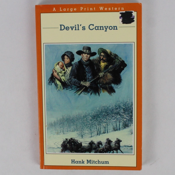 Vintage Large Print Western Devil's Canyon by Hank Mitchum 1992 Paperback