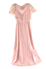 Vtg Marcy Hawkins Pink Strapless Maxi Dress Size M Formal Evening Wear