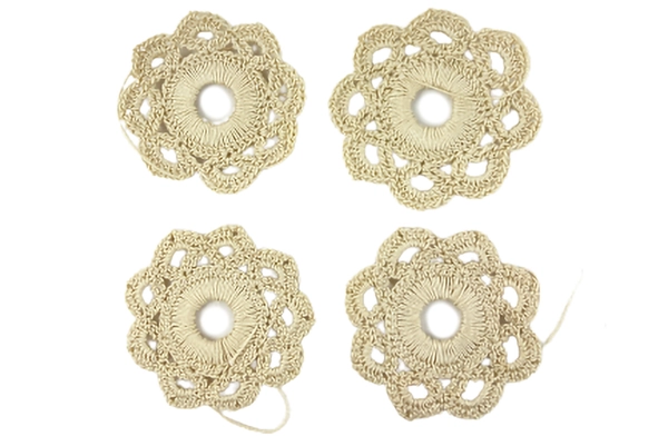 Lot of Crochet Thread White Cream Beige & Unfinished Doilies for Crafting