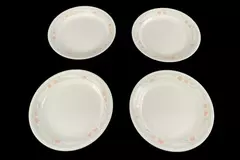 Corelle Peach Garland Bread Dessert Plates Set of 4 Discontinued Chip
