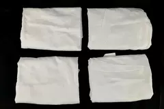 Lot of 4 Registry White King Size Pillowcases Cotton Polyester Shams