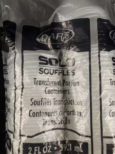 Dart Solo Souffles Translucent Portion Containers Cups No Lid Sealed 250Ct P200N
