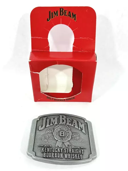 2008 Jim Beam Kentucky Straight Bourbon Whiskey Pewter Belt Buckle