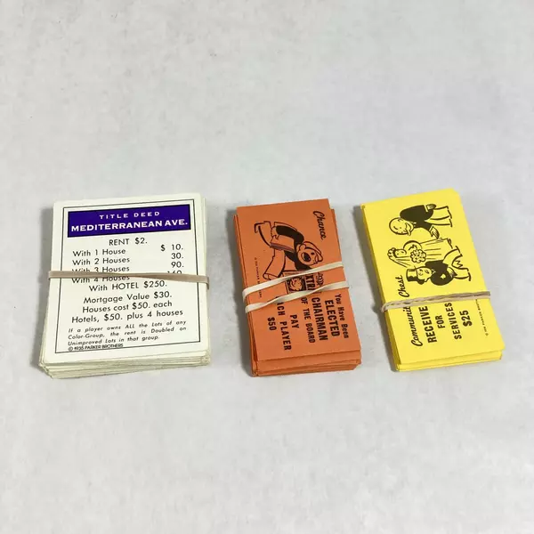 1985 Parker Brothers Monopoly Game for Parts
