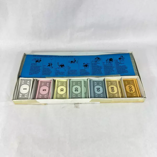 Vintage 1961 Parker Brothers Monopoly Game For Parts