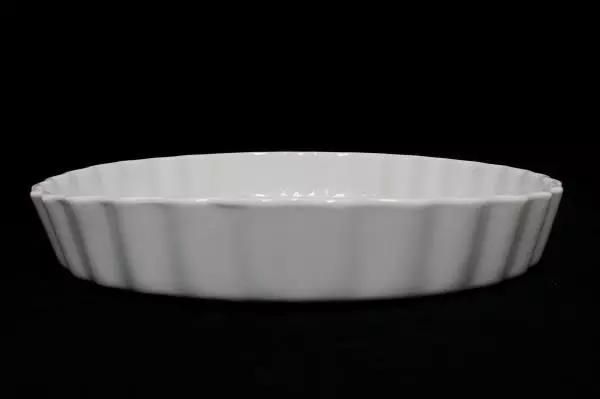 Vintage Christineholm Porcelain Quiche Tart Pie Dish With A Pink Rose Pattern