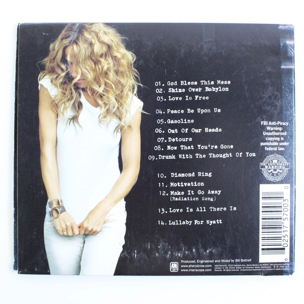 Detours by Cheryl Crow 2008 Music CD A&M Records Cardboard Sleeve