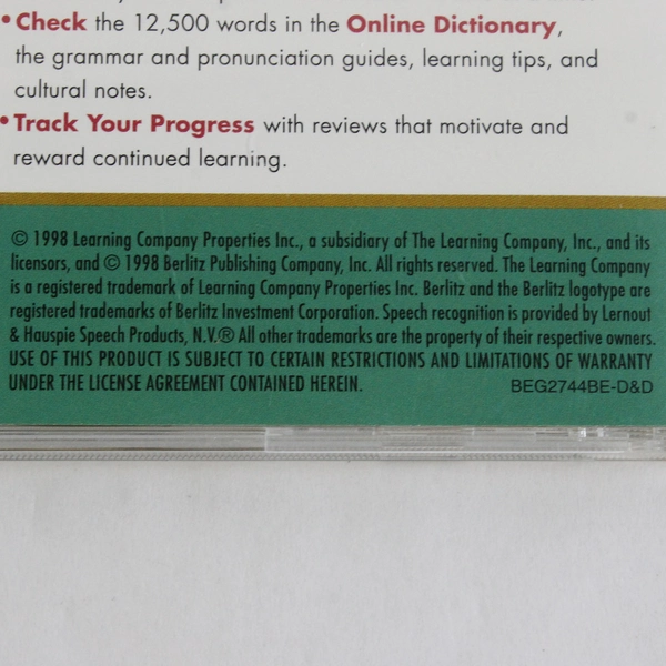 Berlitz CD-ROM German The Fast & Effective Way to All-Around Fluency 1998