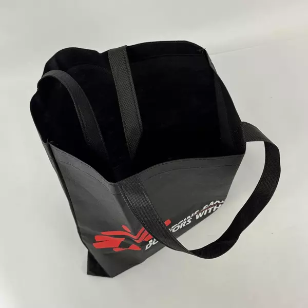 Doctors Without Borders Black Tote Shopping Bag Reusable Eco Friendly