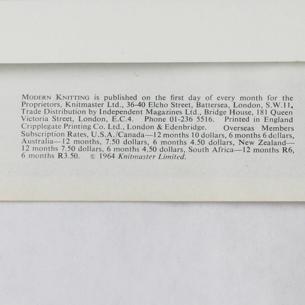 Vintage Modern Knitting Magazine Machine Knitting May 1971 With Tension Chart