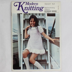 Vintage Modern Knitting Magazine Machine Knitting August 1971 W/Tension Chart