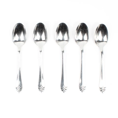 Lot of 5 Oneida Helena Stainless Steel Tablespoons