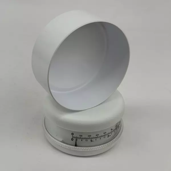 Vintage Round White Plastic Kitchen Food Scale 4 lb / 2 kg