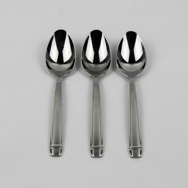 A Lot of 3 Reed & Barton 18/8 Stainless Durham-Matte Oval Soup Spoons 7 Inches