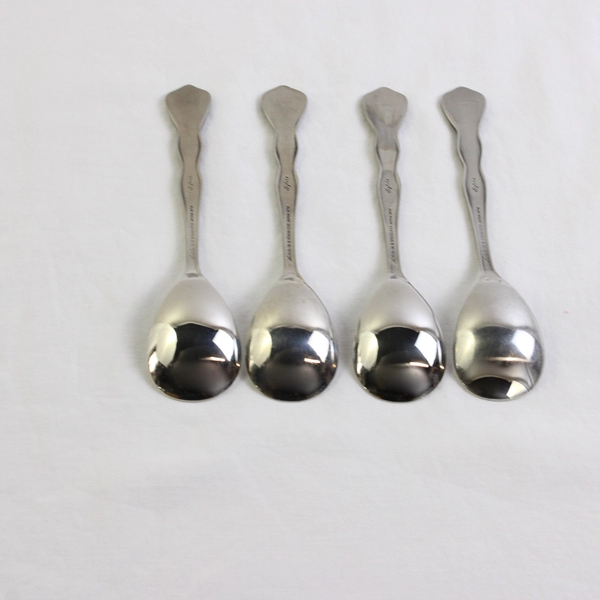 Set of 4 Noritake Sylvia Sugar Spoons 18/8 Stainless Steel Satin Finish 5.75 In
