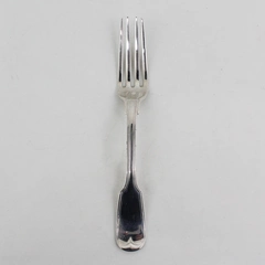 Antique 1800's Louis Muh Coin Silver 6.75" Dinner Fork Fiddle Thread Pattern