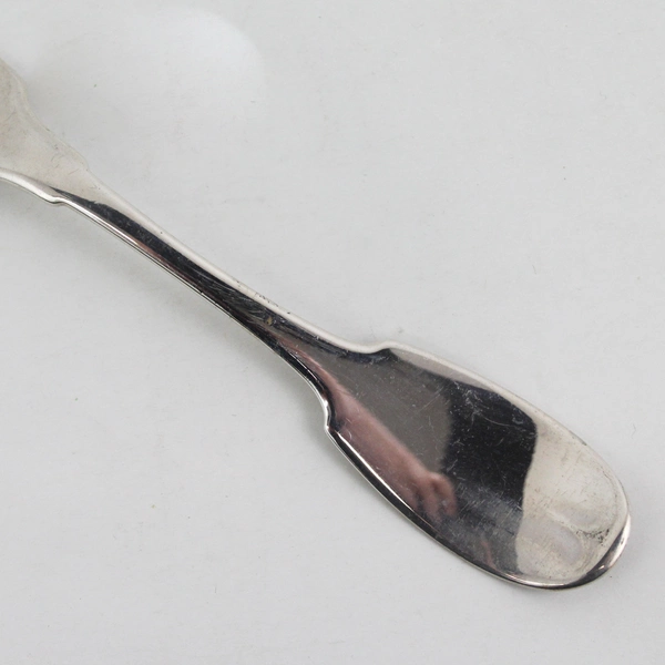 Antique 1800's Hyde & Goodrich Coin Silver Fiddle Dinner Fork 7"