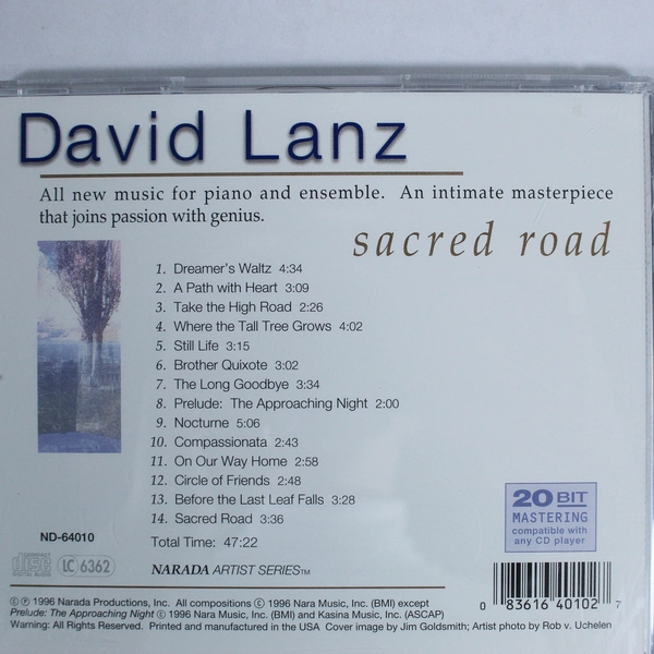 David Lanz Sacred Road CD 1996 Narada Music Piano Ensemble Good Condition