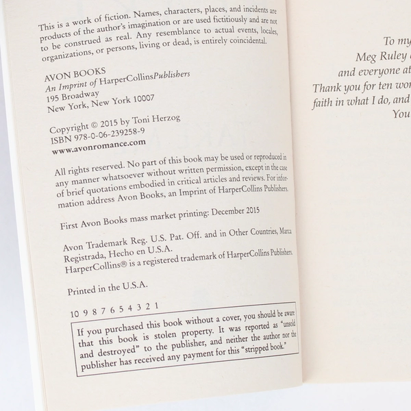 Take Me All The Way by Toni Blake 2015 Paperback Coral Cove Romance Book