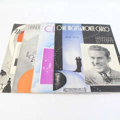 Vintage Lot Of 4 Sheet Music 1935 One Night In Monte Carlo Clouds