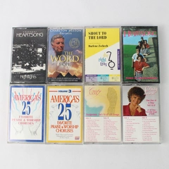 Lot of 8 Christian Cassette Tape Faith Music Charlton Heston Heartsong