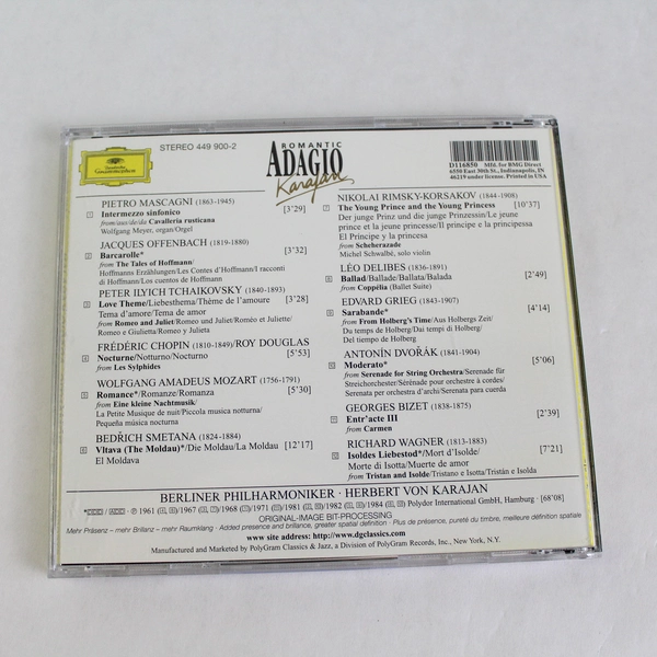 Romantic Karajan 1996 CD Featuring Berliner Philharmoniker Herbert von Karajan