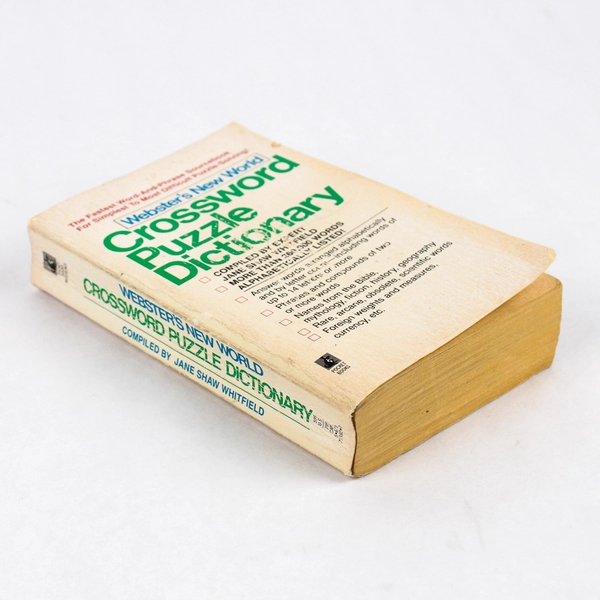 Webster's New World Crossword Puzzle Dictionary Jane Shaw Whitfield 1977 PB