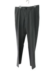 Haggar Men's Grey Plaid Golf Pants 34x32 Straight Fit with Pockets