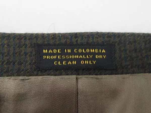 Oscar De La Renta Men's Blazer Jacket 44L Brown Houndstooth Two-Button