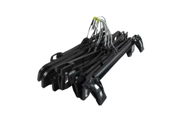Lot of 10 Retail Pants Hangers Clips Plus Wide Adult Size Black Plastic Metal