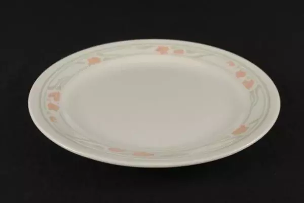 Corelle Peach Garland Bread Dessert Plates Set of 4 Discontinued Chip